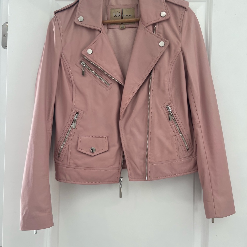 Blush Pink Wilson Leather Jacket